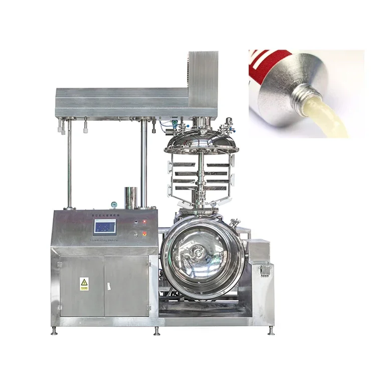 Automatic 200L Homogenizer Lotion Vacuum Emulsifier Mixer Cosmetic Emulsifier Batch