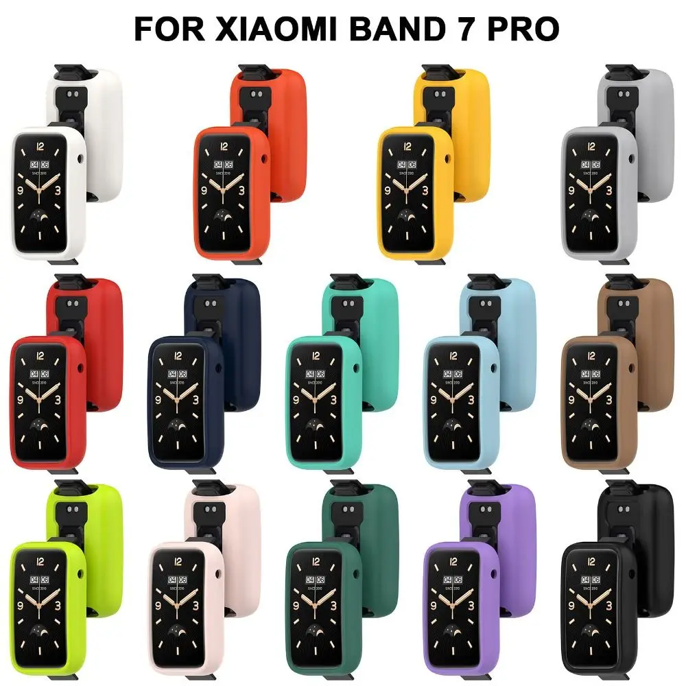 New Smartwatch Frame Pcreen Protector Silicone Protective Case Cover For Xiaomi Mi Band 7 Pro
