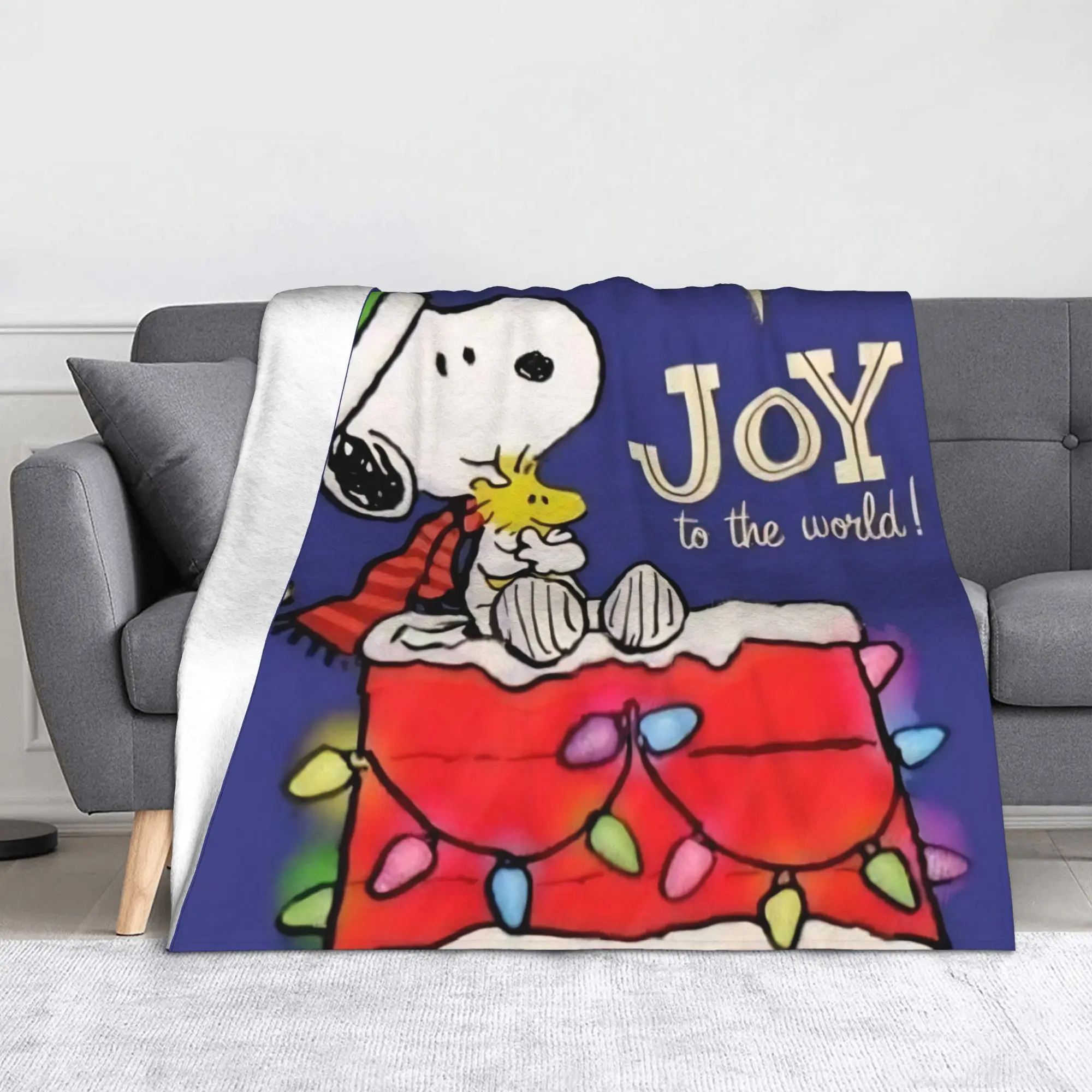 Kawaii S-Snoopys Xmas Christmas Blanket Cover Fleece  Soft Throw Blankets for Car Sofa Couch Bedroom Quilt