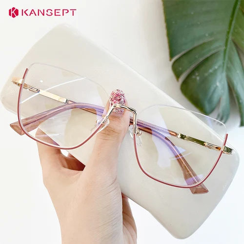 KANSEPT-gafas de protección contra luz azul para mujer, lentes graduadas para leer, gafas de sol de cristal para leer, gafas para hombre