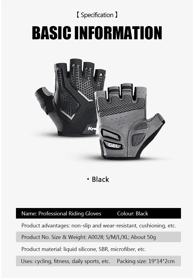 Neue Halbfinger-Fahrradhandschuhe für Herren und Damen, flüssiges Silikon, stoßdämpfend, atmungsaktiv, für Sport, Fahrrad, Fitness – Detail 10