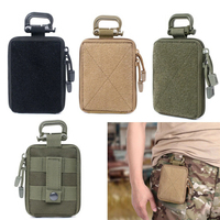 1000D Nylon EDC Tool Pack Molle Waist Belt Hip Pouch Fanny Pack Camping Hunting Accessories Mini Medical Kit, First Aid Kit
