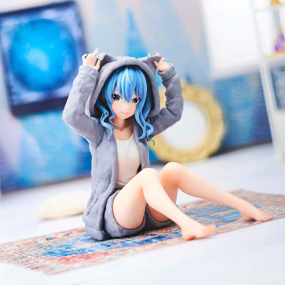 Original Banpresto Relax Time Hololive Hoshimachi Suisei 120mm Collectible Figure Anime Action Model Toy Gift for Kid