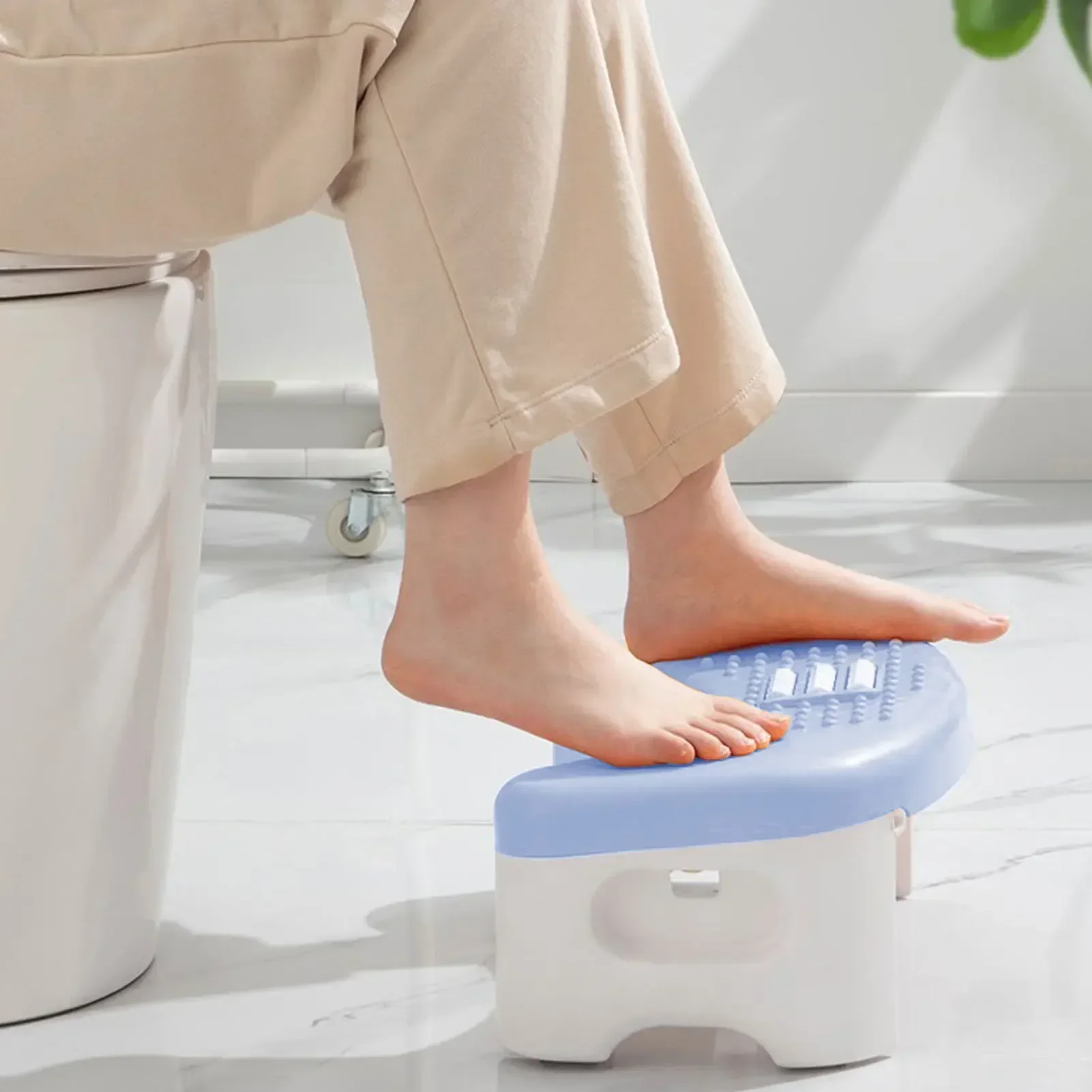 

Foldable Bathroom Toilet Stool Non-Slip Squatty Potty Toilet Stool Footstool Toilet Assistance Step for Pregnant Women Adults