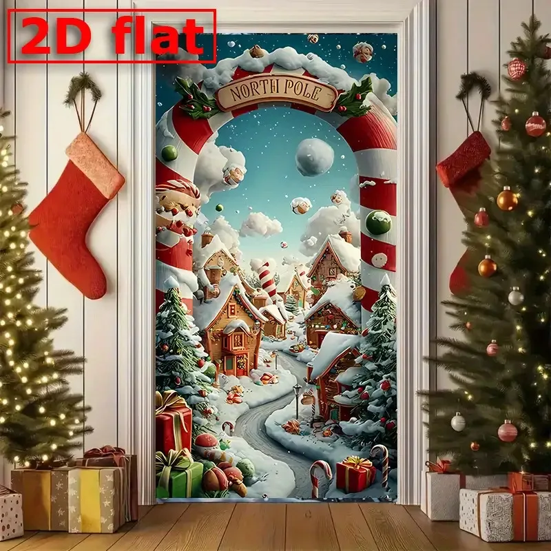 1Pc 2D Flat Santa C…