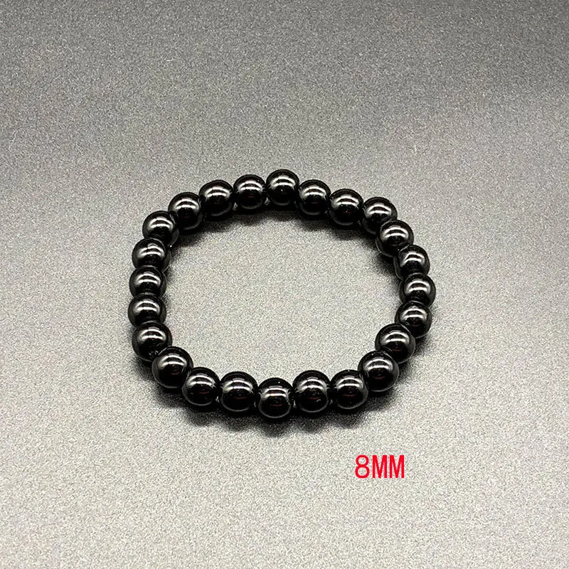 

Obsidian Bracelet Crystal Bracelet Fading Black Beads Buddha Beads Bracelet