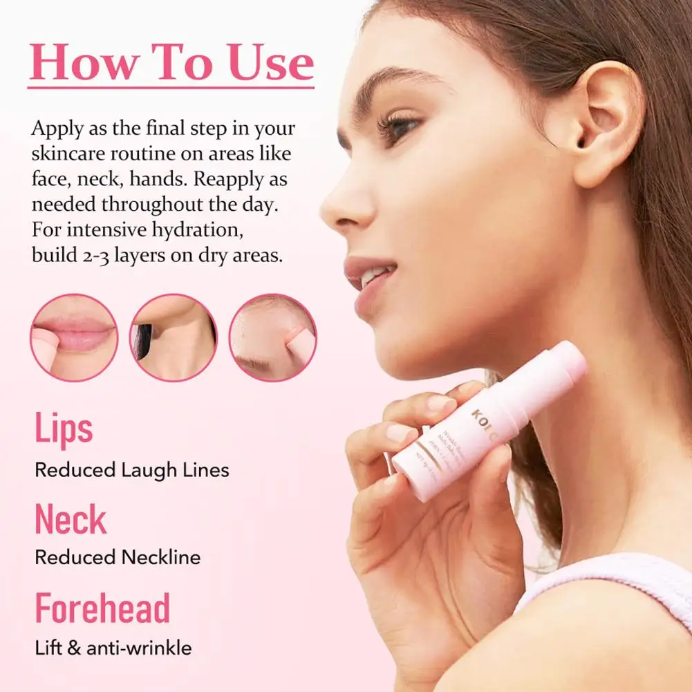 Zdjęcie 5: KOEC Wrinkle Bounce Multi Balm Stick PDRN Collagen Przeciwzmarszczkowy Balsam w Sztyfcie Nawilżający Ujędrniający Redukujący Zmarszczki Przenośna Pielęgnacja Skóry