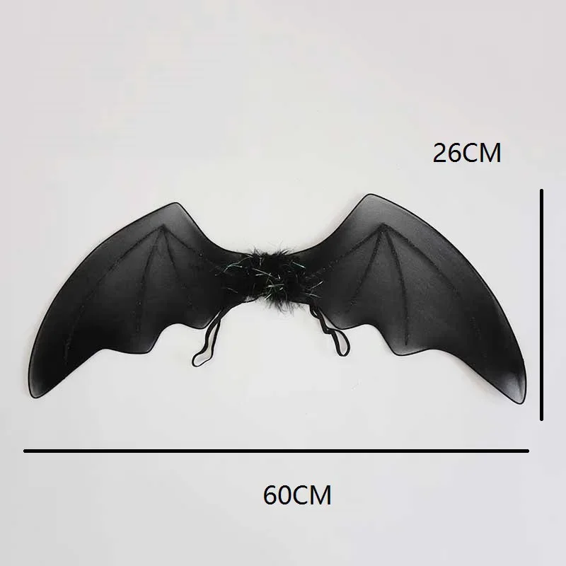 Kinderen meisjes zwarte vleermuis outfit set met vleugels oren hoofdband hoofddeksels toverstokken rok tutu voor kinderen meisjes cosplay halloween kostuum