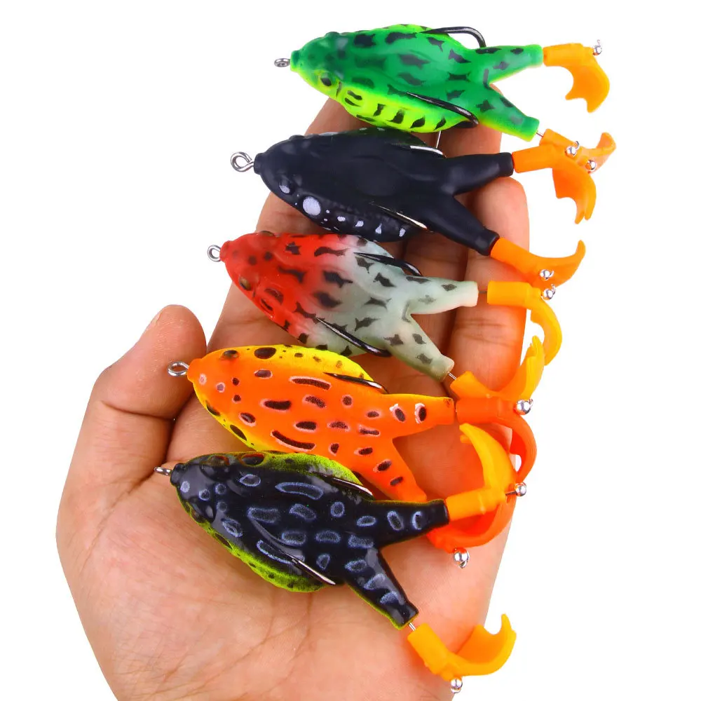 12g Modified Rotating Leg Frog New Hook Thunder Frog Long Throw Fishing Lure for Blackfish Blacking Technique