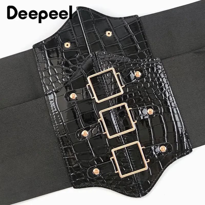 Deepeel S/L Women's Skirt Decorative Belt Fashion Corset Cummerbund Female Waist Bras Luxury Woman Waistband Dress with Corsets