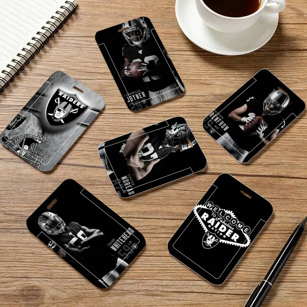 

Стильный брелок-держатель для ID-карты Cool Boy Rugby Las Vegas Raiders с ремешком на шею, подвеской и держателем для бейджа, для рабочих пропусков