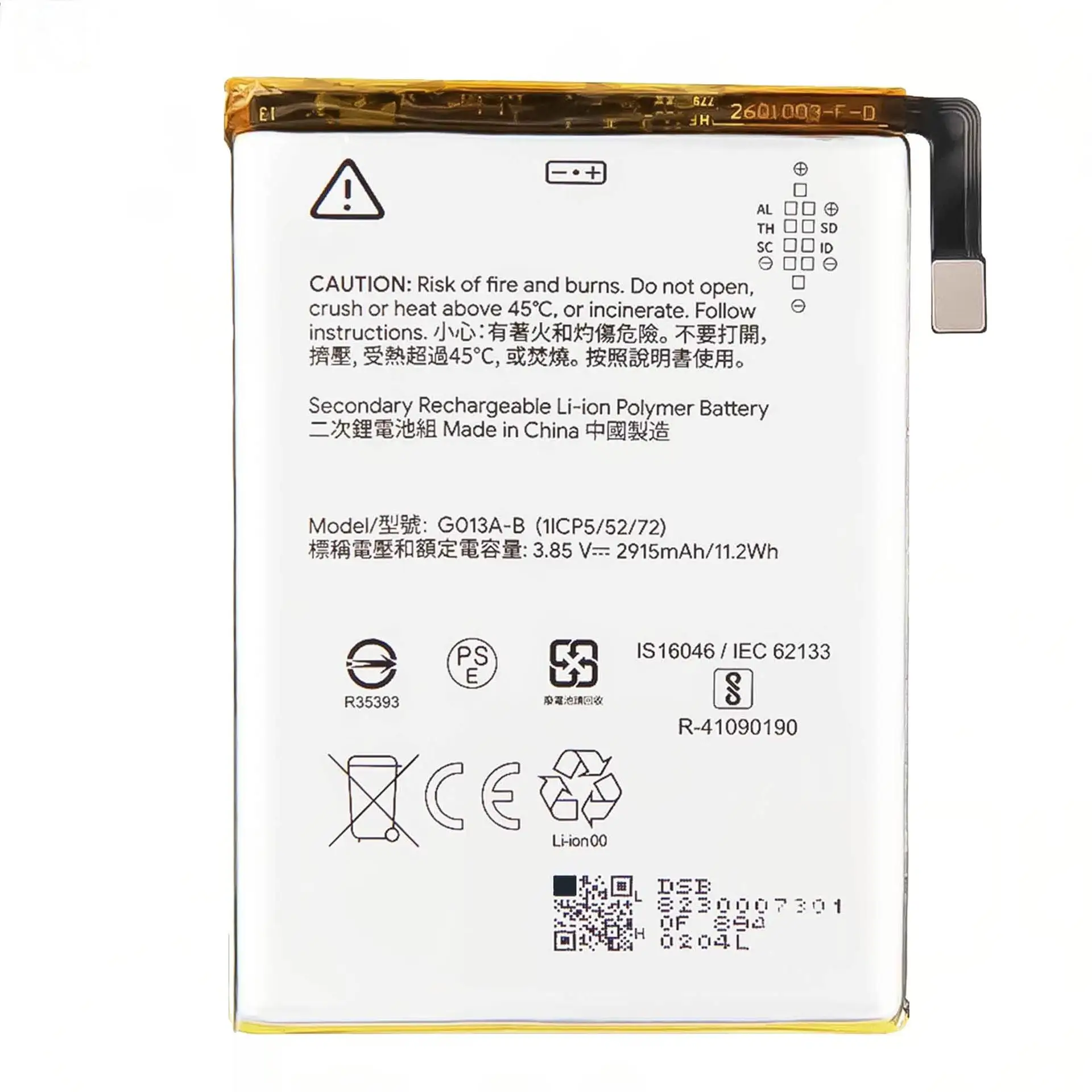 G013A-B 2915mAh 3.8V Baterai Pengganti untuk Google Pixel 3 Pixel3 Ponsel Baterai Lithium + Alat