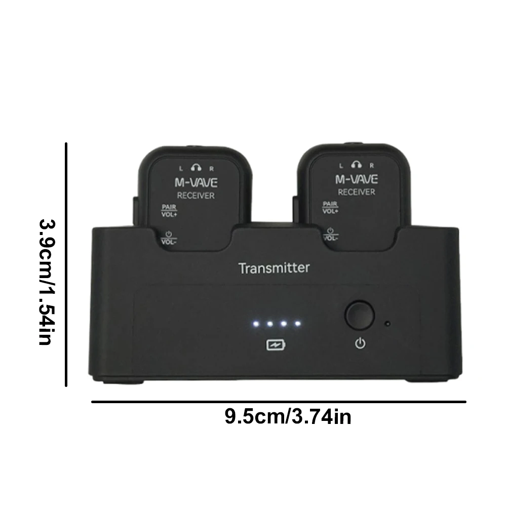 2.4G Wireless In-Ear Transmitter Receiver System In-Ear Beltpack Transmitter & Receiver for Studio Band Rehearsal Small Gig