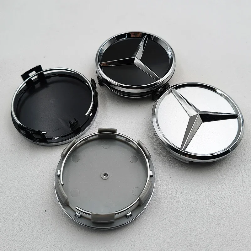 4pcs 60mm Car Rims Hub Wheel Center Caps For Mercedes Benz A B C E S CLA CLS GLK ML GLA GLB GLC GLE Accessories