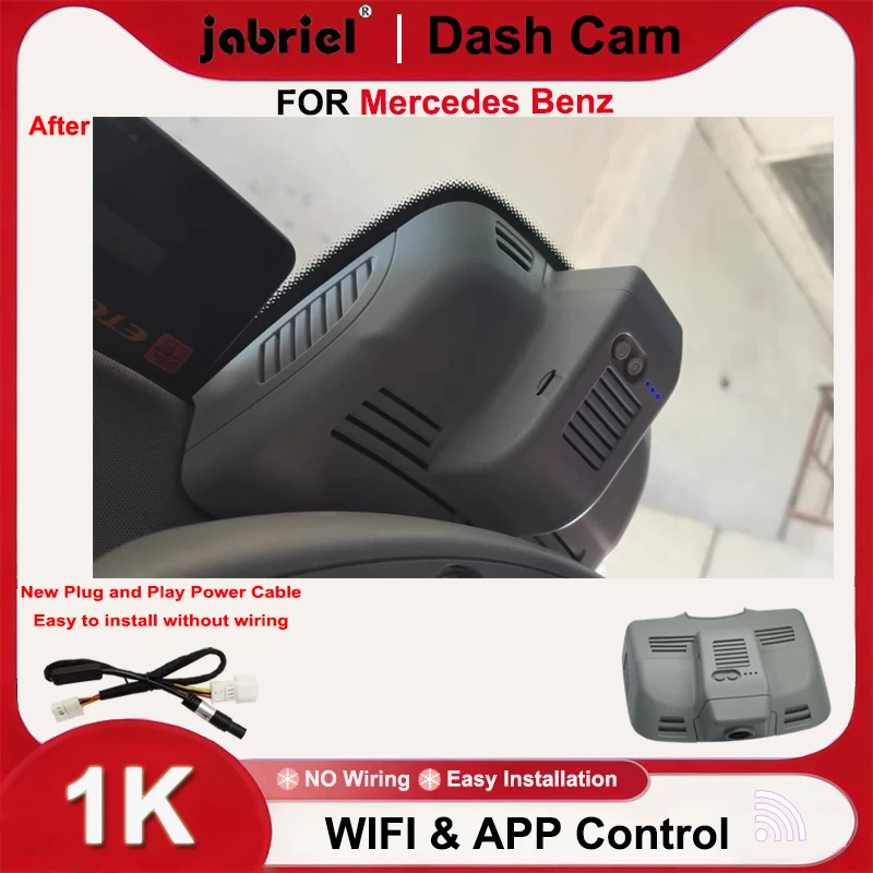 

Видеорегистратор Jabriel 1080P с Wi-Fi для Mercedes-Benz E-класса W212 C207, C-класса 200d 220d 250d 300d 350d, 200 250 350 W204 C204