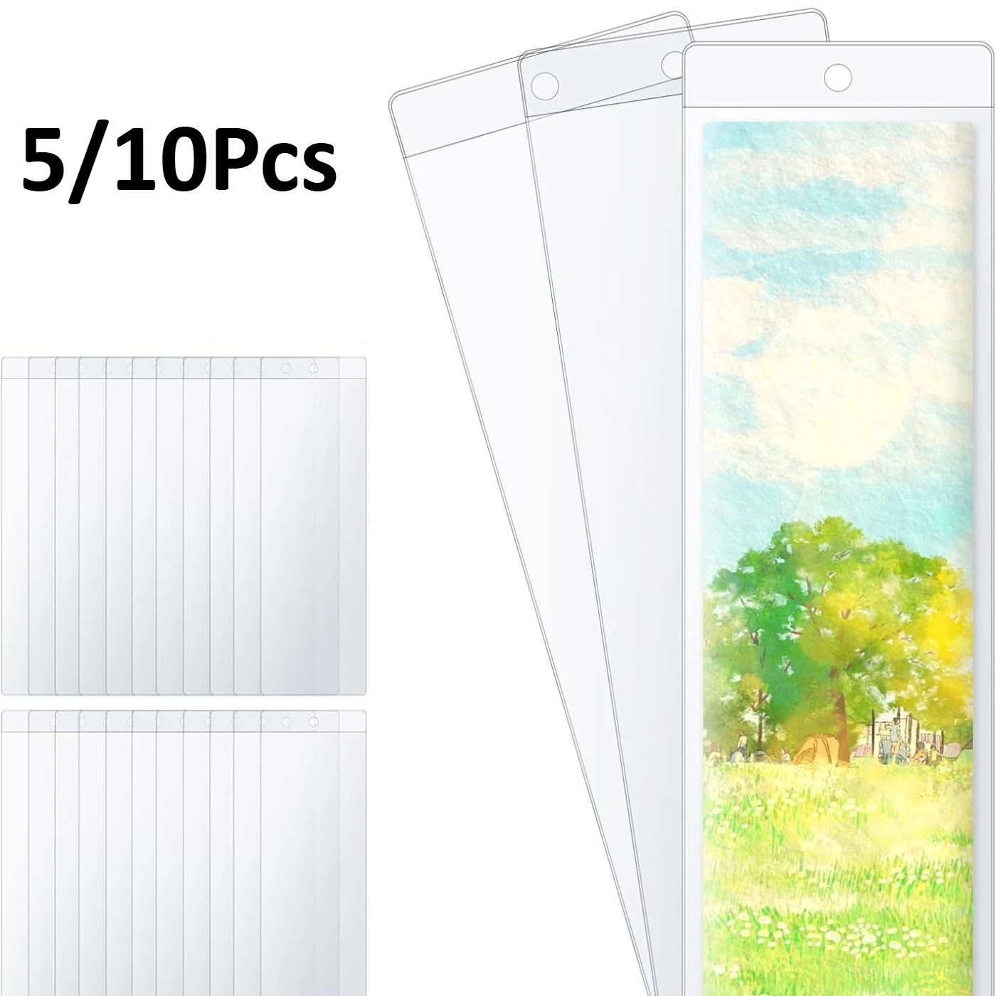New Clear PVC Bookmark Sleeves Plastic Protector Cover Photo Strip Holder For Wedding Photo Booth Party Favor Decor Supplies