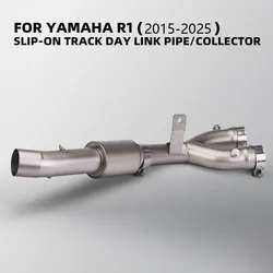 Motorcycle Exhaust System For Yamaha YZF R1 R1M 2015-2025 Escape Modified middle Link Pipe Stainless 51mm Racing Line Kit