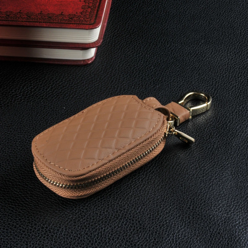 PU Car Key Case Wallets Car Remote Control Key Bag Unisex Pouch Zipper Car Key Case Universal Car Key Chain Bag