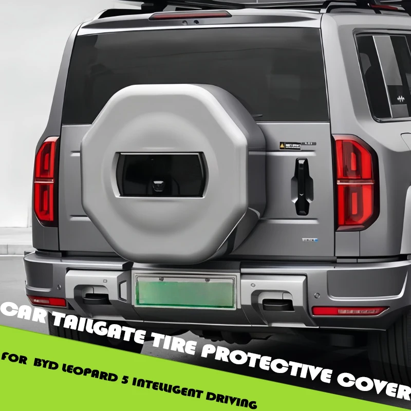

Car Tailgate Tire Protective Cover Fit for BYD Leopard 5 25 Intelligent Driving Edition Modified ABS Spare Tire Cover Car Parts