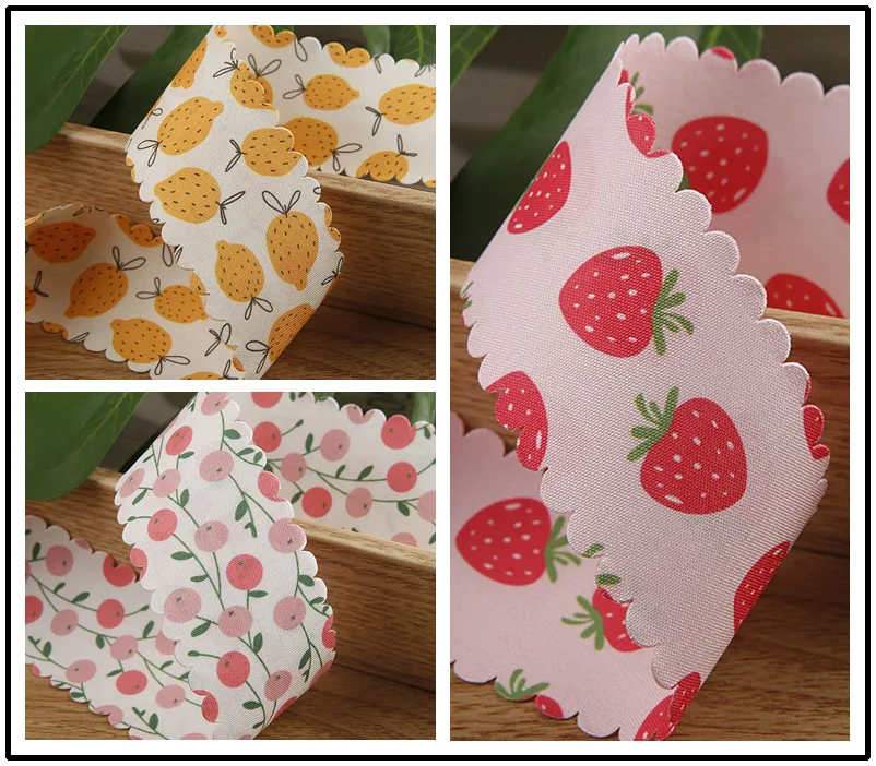 10 Yards 38MM Wellenkanten-Band mit Frucht-/Erdbeer-/Kirschmotiv für Haarschleifen, DIY-Bastelarbeiten, handgefertigte Accessoires YM2023062702 – Detail 6