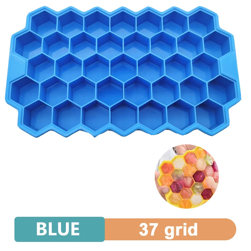 4/6/8/15 Grid Big Ice Tray Mold Giant Jumbo Large Food Grade Silicone Ice Cube Square Tray Mold DIY Ice Maker Ice Cube Tray image 3