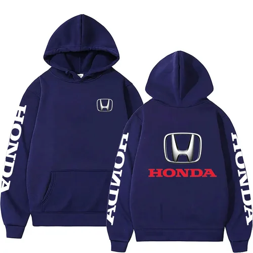 Imagen 2 del producto Nueva sudadera con capucha negra para hombre Honda Racing de otoño/invierno, sudadera elegante para hombre, jersey deportivo de estilo callejero para mujer