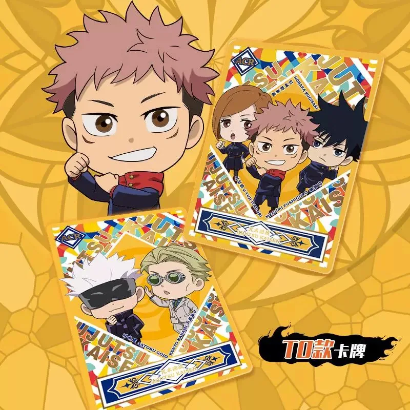 Original Kayou Jujutsu Kaisen Satoru Gojo Fushiguro Megumi Itadori Yuji Standing Plates Warlock Edition Anime Collection Card