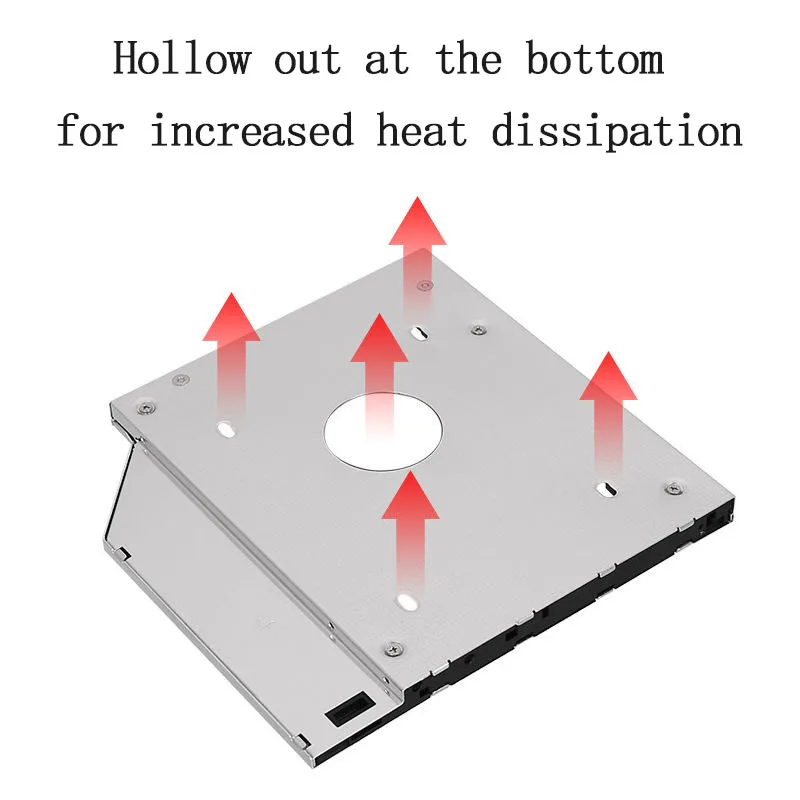 9.0 9.5 12.7mm HDD Aluminum SATA III Hard Drive Caddy 2.5 2nd Ssd Hard Disk Drive Caddy Adapter Bay For Cd Dvd Rom Optical Bay