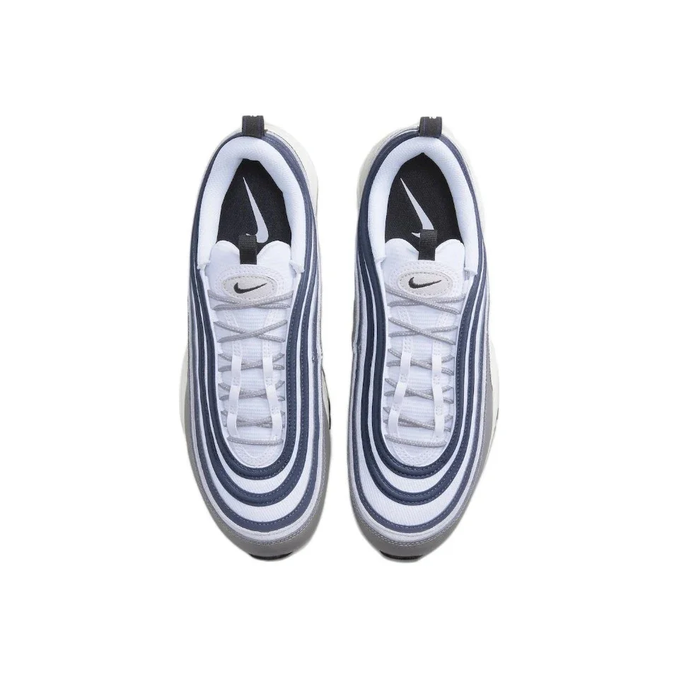 Original Nike Air Max 97 "Georgetown" Men's and Women's Running Shoes Breathable Sports Unisex Blue Grey Sneakers DV7421-001