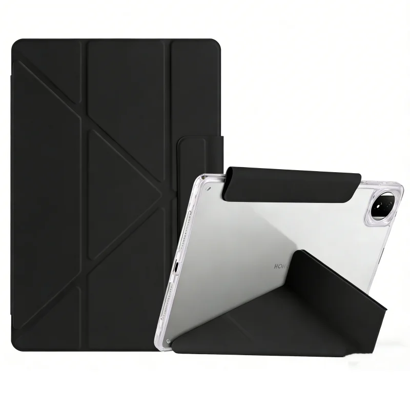 Funda For Huawei Magic Pad 2 Case 12.3 inch Smart Fold PU Leather Acrylic Back Magnetic Cover For Huawei Magicpad 2 Case 12.3