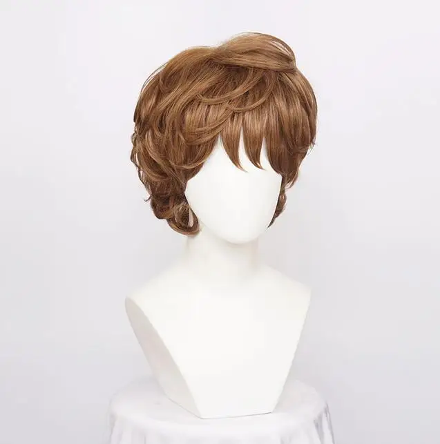 Synthetic Hair Wigs Short Curly Men's Cosplay Wigs Heat Resistance fiber Halloween Party Wigs + Wig Cap