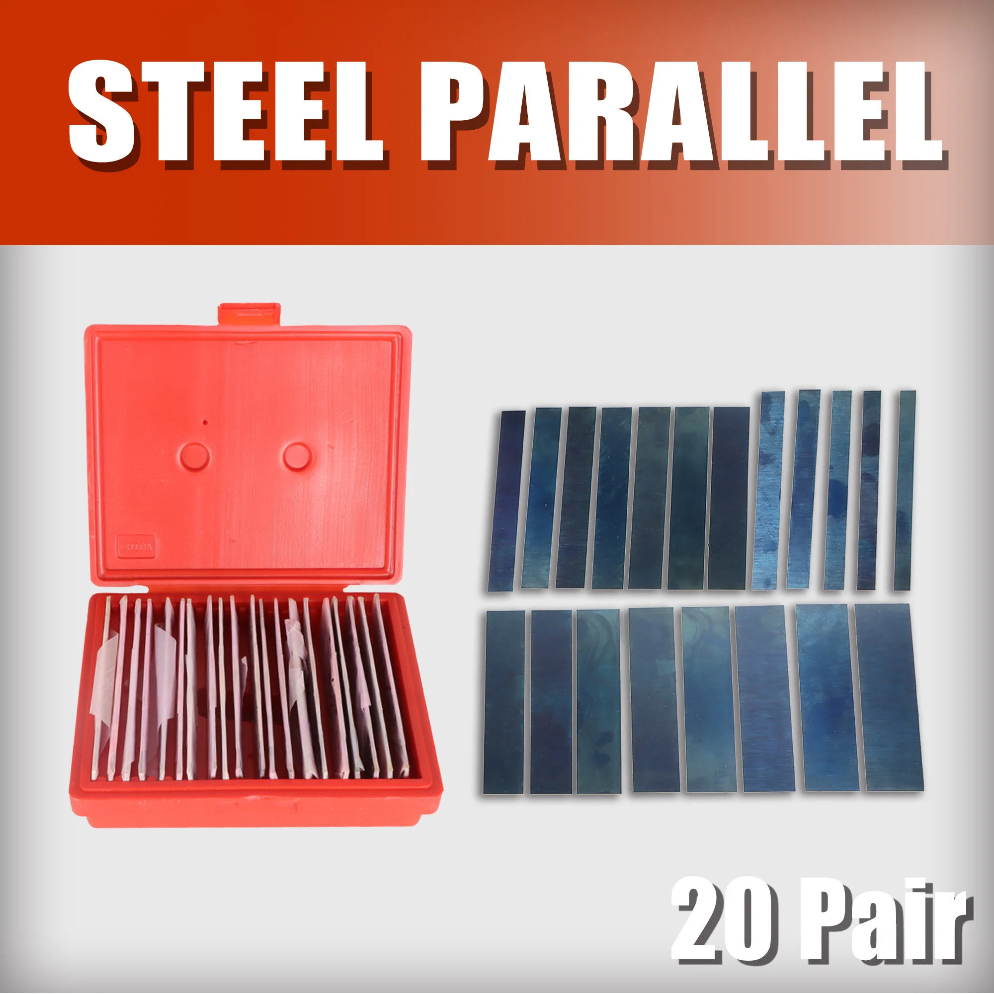 Machinist Tool Set of 40 Steel Blocks, Precision Parallel Set for Lathe and Milling Work