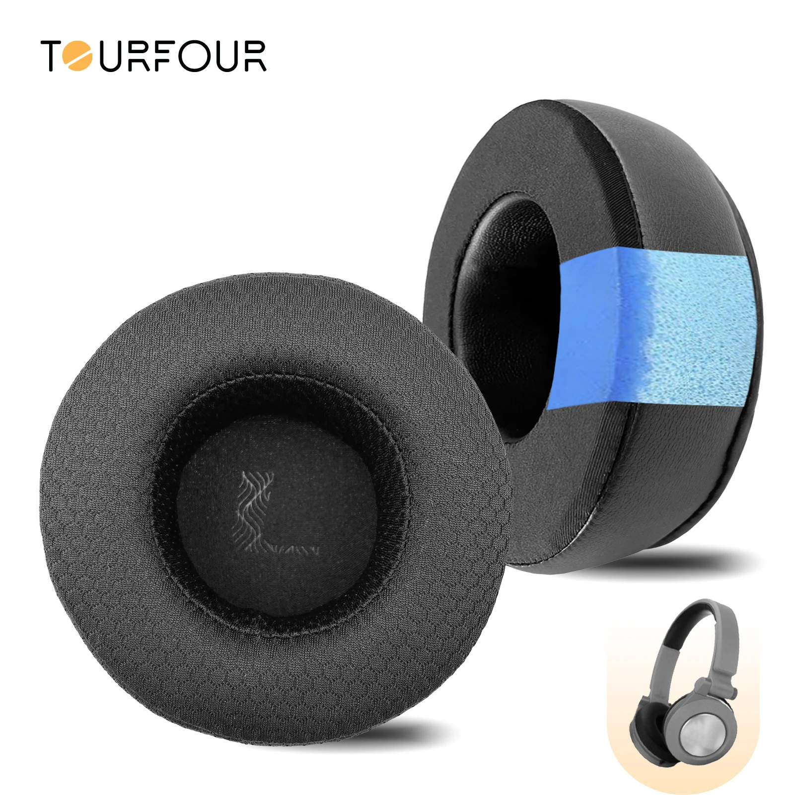 TOURFOUR Replacement Earpads for JBL Synchros E40BT Headphones Ear Cushion Cover Sleeve Earmuffs Headset Headband