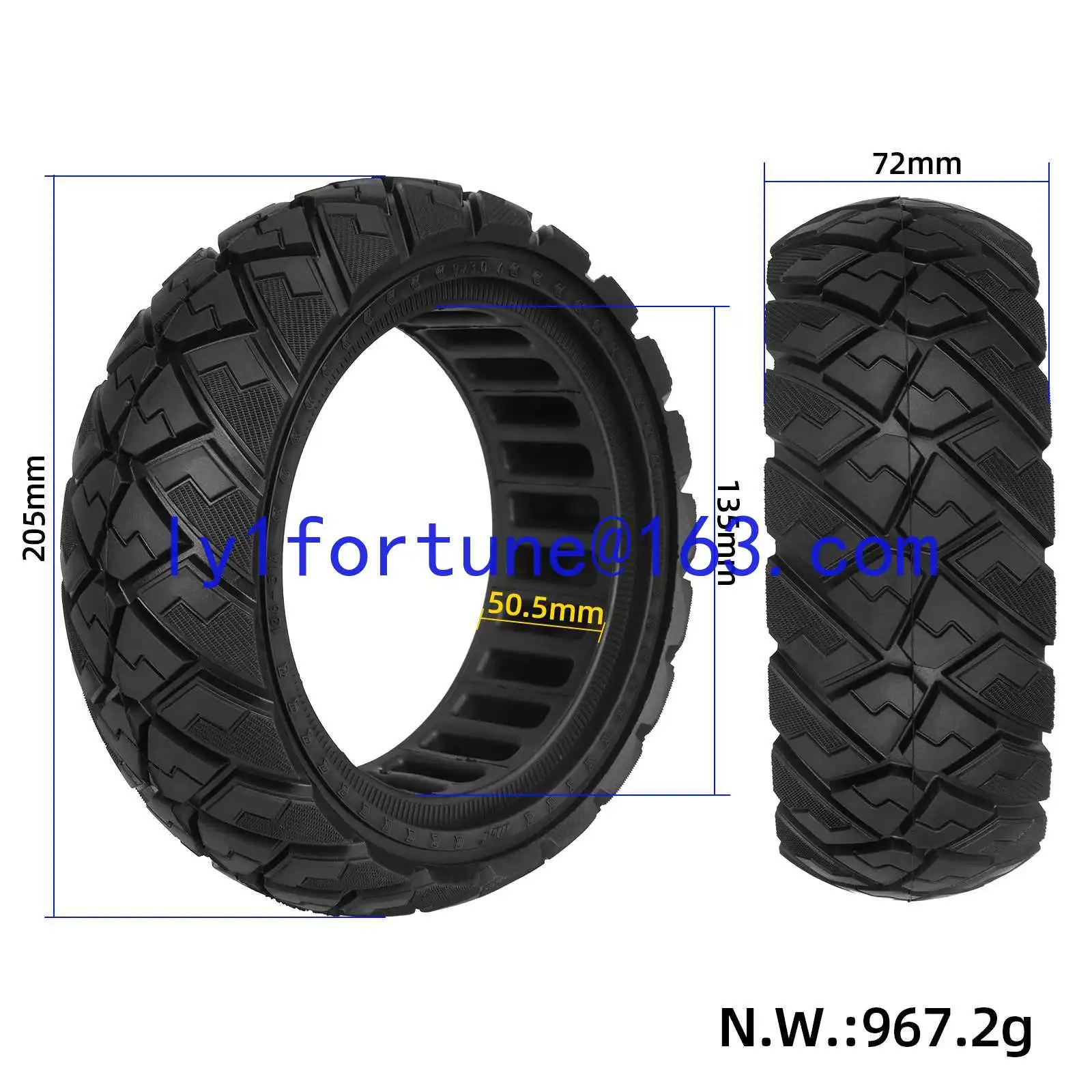 90/65-6 Off-Road Solid Tire Electric Scooter 11 Inch Solid Tire Accessories