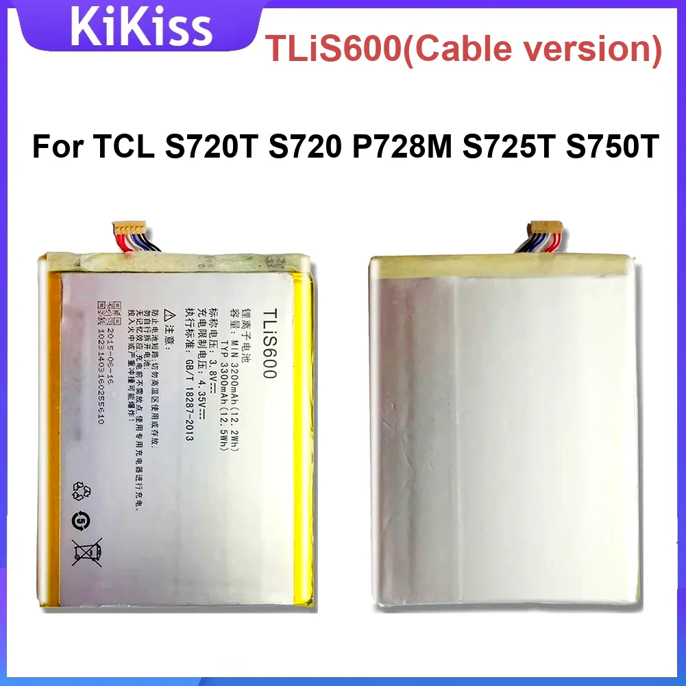

Кабельная версия Tlis600, аккумулятор для мобильного телефона 3300 мАч для Tcl S720T S720 P728M S725T S750T, перезаряжаемый большой емкости