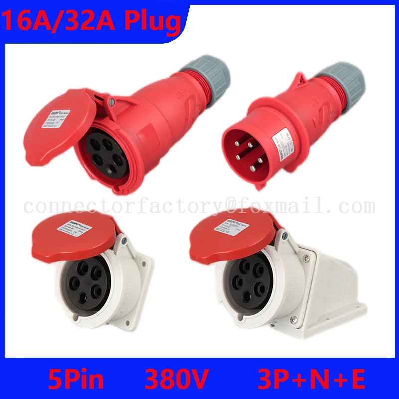 

5-core 16A32A aviation industry plug and socket connector 6823TYP285/2823/5823WEIPU
