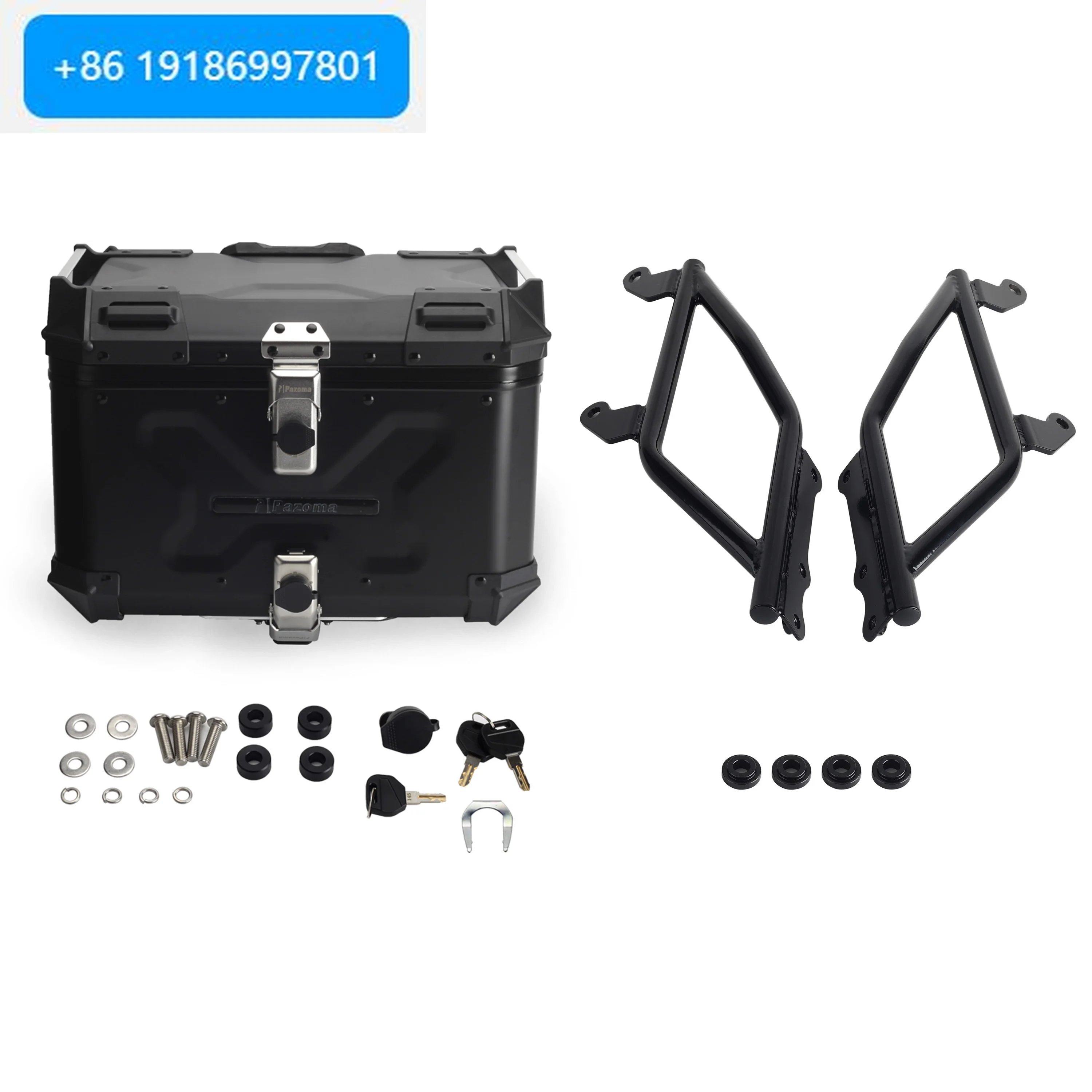 High Quality Motorcycle Rear Tail Rack+Rear Tail Box Iron Aluminum Accessories 304 Stainless Steel Material Fit for Model