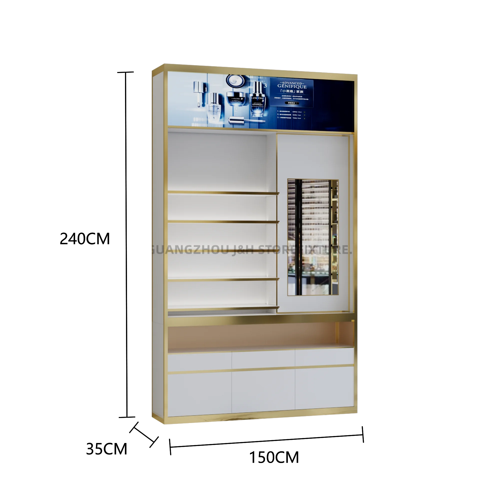 Custom. Custom. Custom. Hot Koop Retail Parfum Parfum Kiosk Muur Display Plank Houten Plank Parfum Cosmetische Winkel Interieur Ontwerp