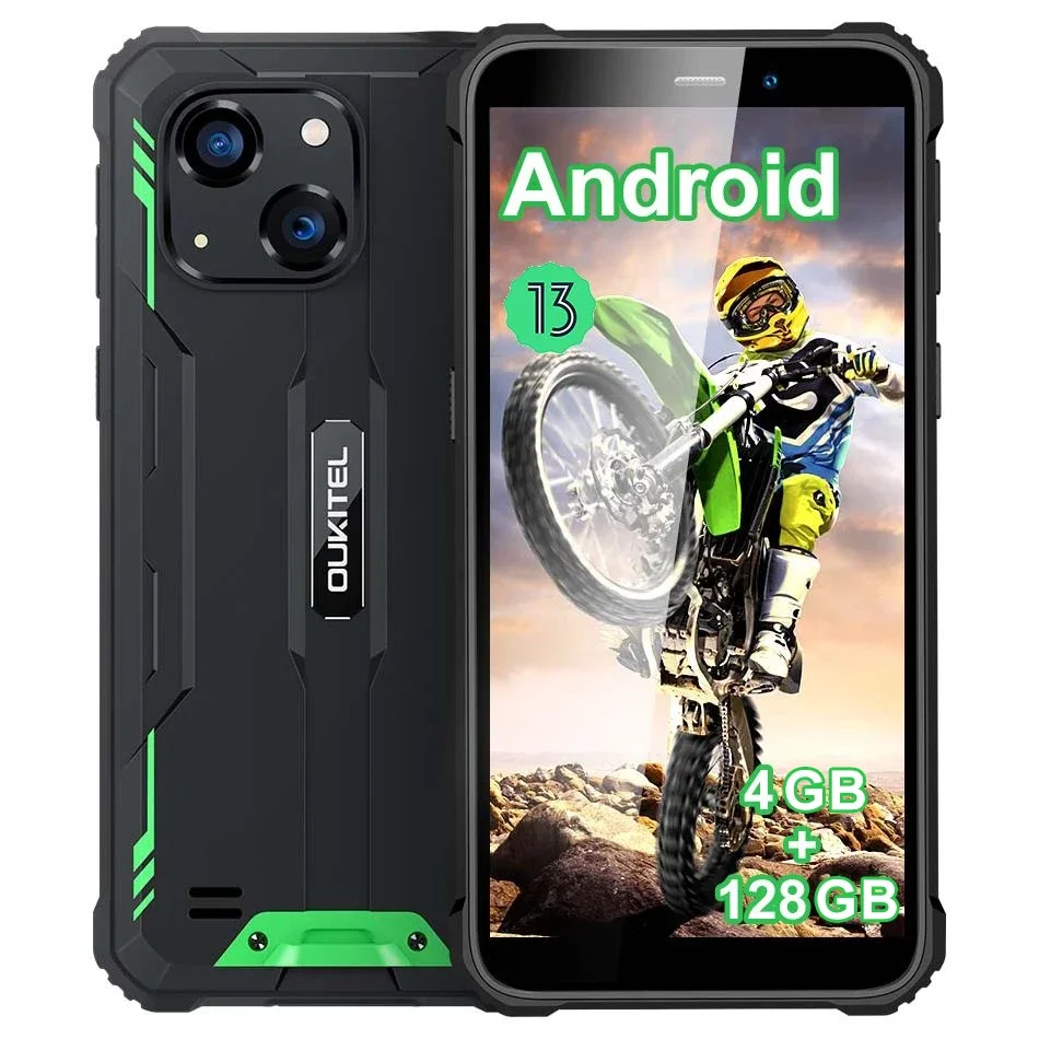 OUKITEL WP32 4GB + 128GB 6.0 "HD + Android 13 Robuuste Smartphone 6300mAh 20MP Vingerafdruk Ontgrendelen Mobiele Telefoon GPS