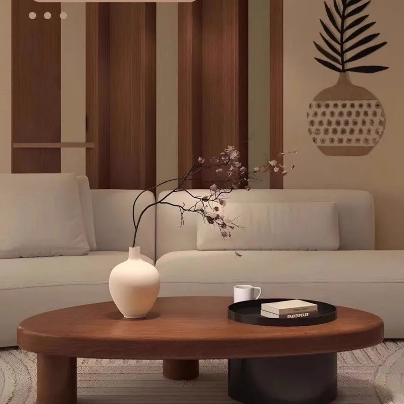 طاولة القهوة على طراز العصور الوسطى، غرفة المعيشة المصنوعة من الخشب الصلب، يمكن تخزين شقة صغيرة منزلية، تصميم بسيط، شاي الرياح الجديد وابي سابي