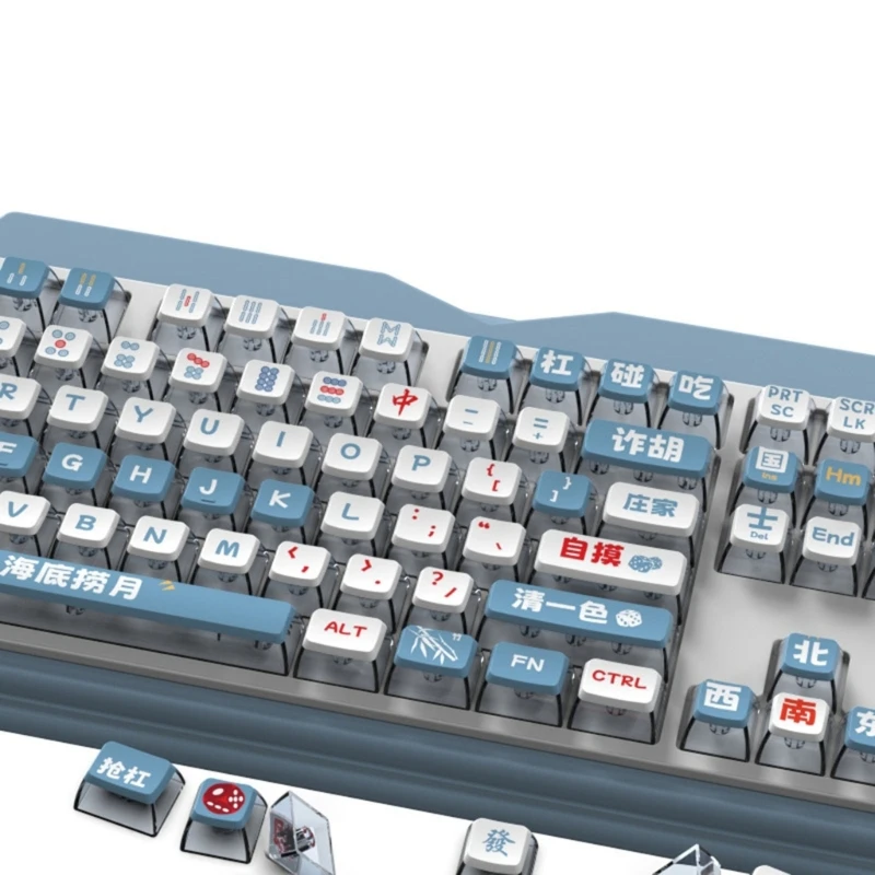 1Set Mahjong Translucents PBT Keycap 116Keys ASA Puddings Keycaps for Mechanical Keyboards Dropship