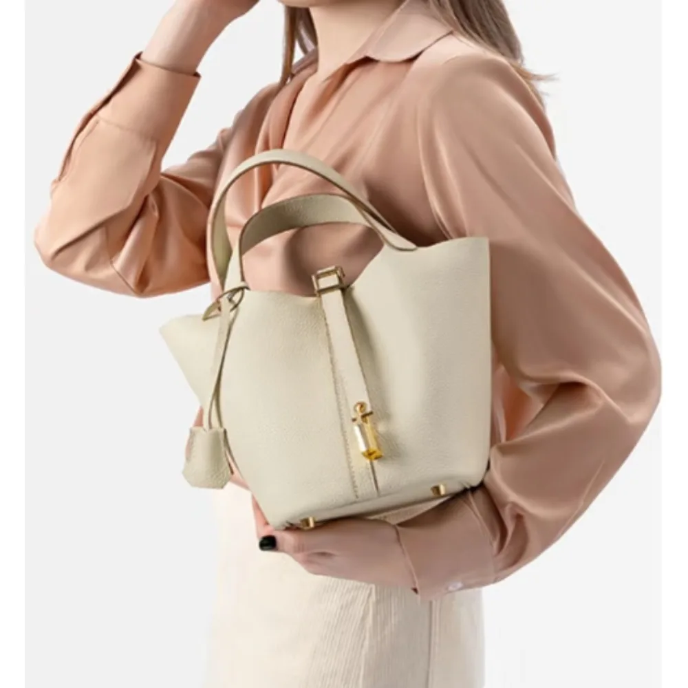 

Гуанчжоу, женская сумка для багажа, новинка 2025, осенне-зимняя сумка-ведро с узором личи, женская сумка, сумка-корзина для овощей