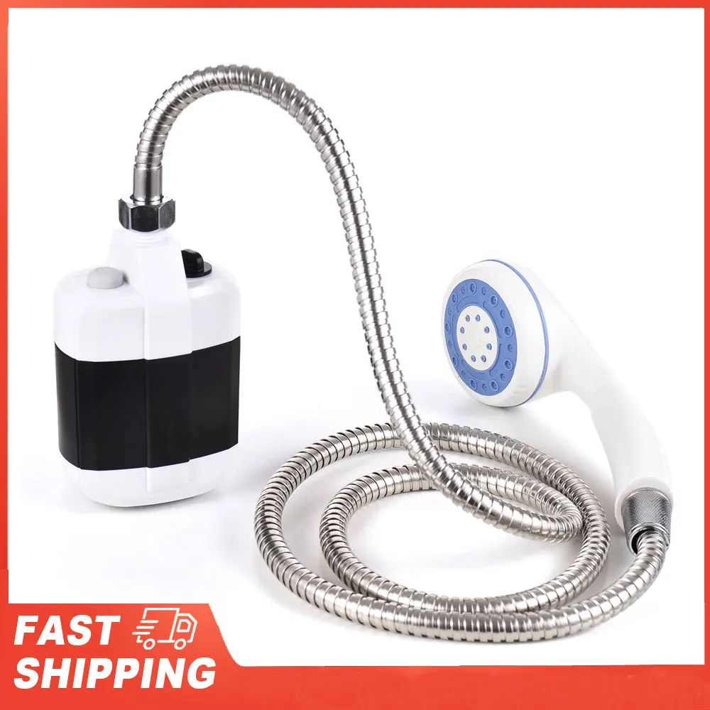 Bomba de ducha eléctrica recargable por USB para exteriores, ducha portátil para acampar, lavado de coches, jardinería, limpieza de mascotas