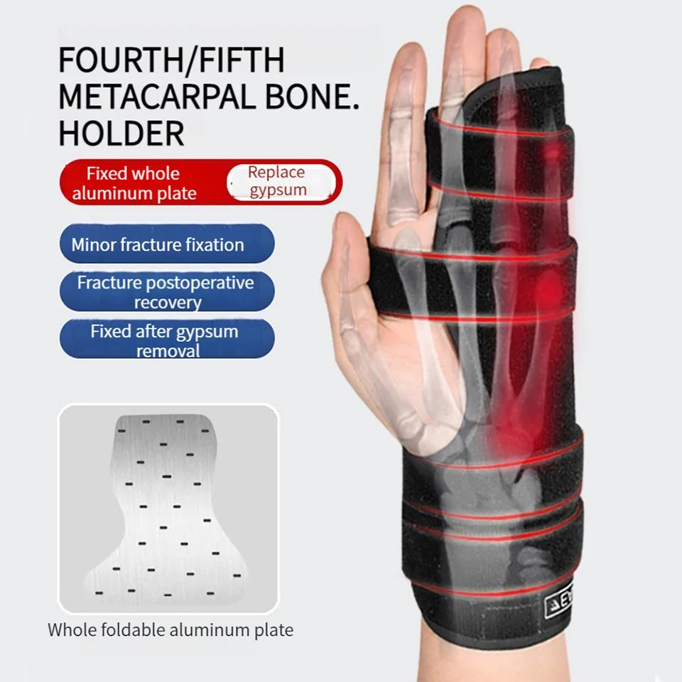 1PC Pinky Finger Splint Hand Brace for Boxer Fractures, Broken Ring, Little Finger Cast, Trigger Finger Immobilizer Straightener