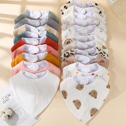 New Autumn Winter Thicken Baby Bibs Cotton Plush Newborn Feeding Triangle Bib Burp Cloths Super Absorbent Baby Saliva Towel