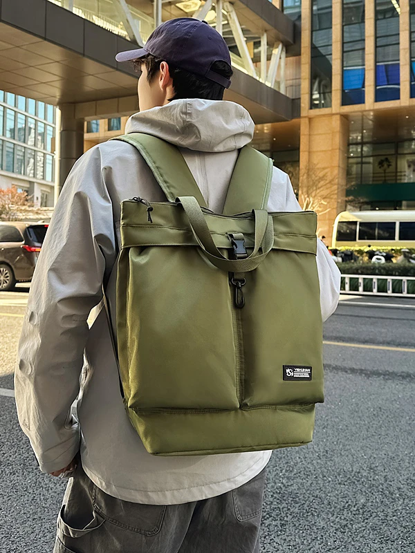 Faionable Multi-Functional Women's Bapa 2025 New Travel Sports Commuting Bag Lightweight Nylon Pure Color Vertical Square