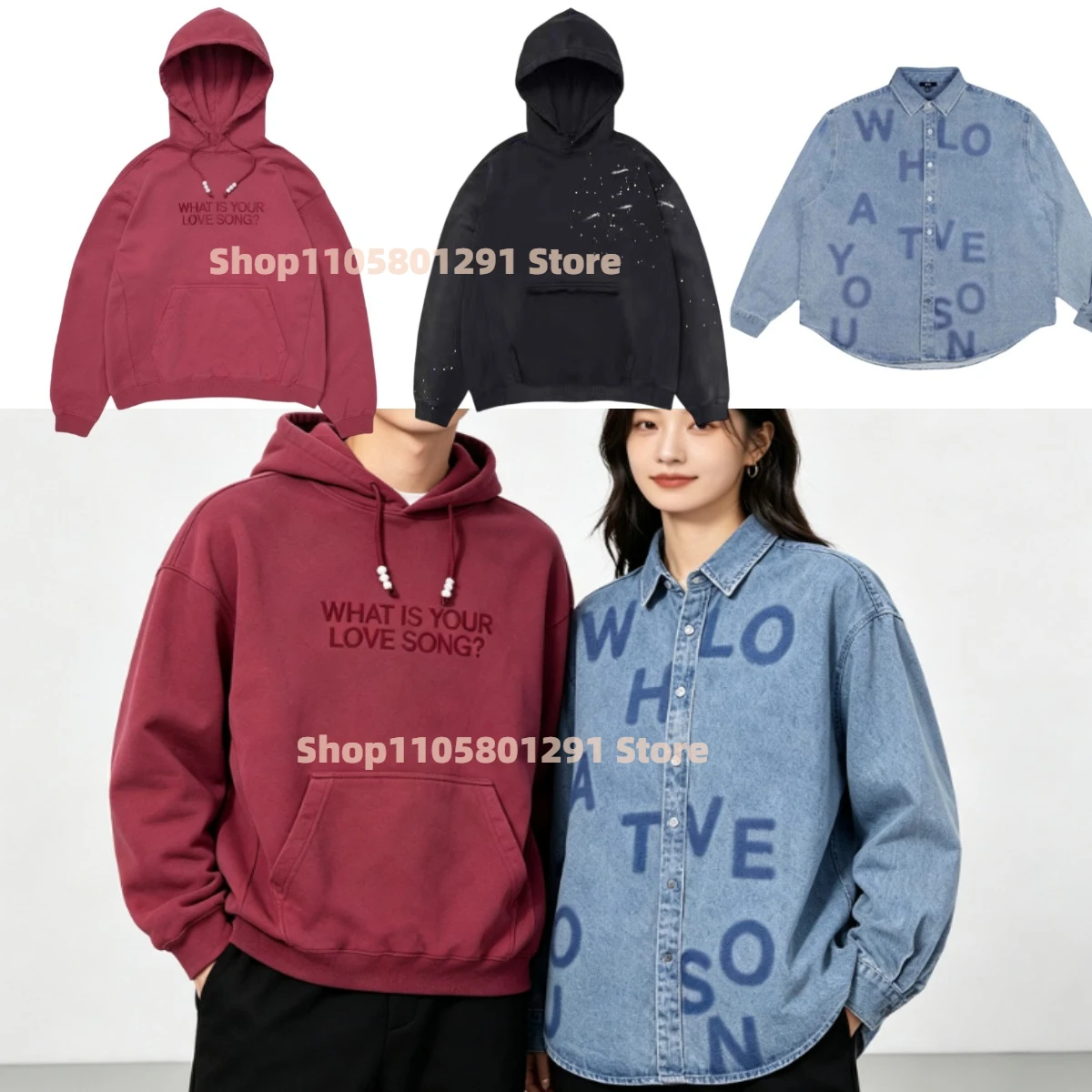 Men Women Loose Streetwear Pullover Hoodie, Distressed Washed Ink‑Splash Graphic Design, Casual Sports Arirang Fan Hooded