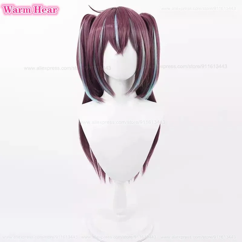 

New! Anime Akoya Matama Cosplay Long 65cm Highlights Double Ponytail Wig Loco Mujica Heat Resistant Synthetic Wigs Halloween