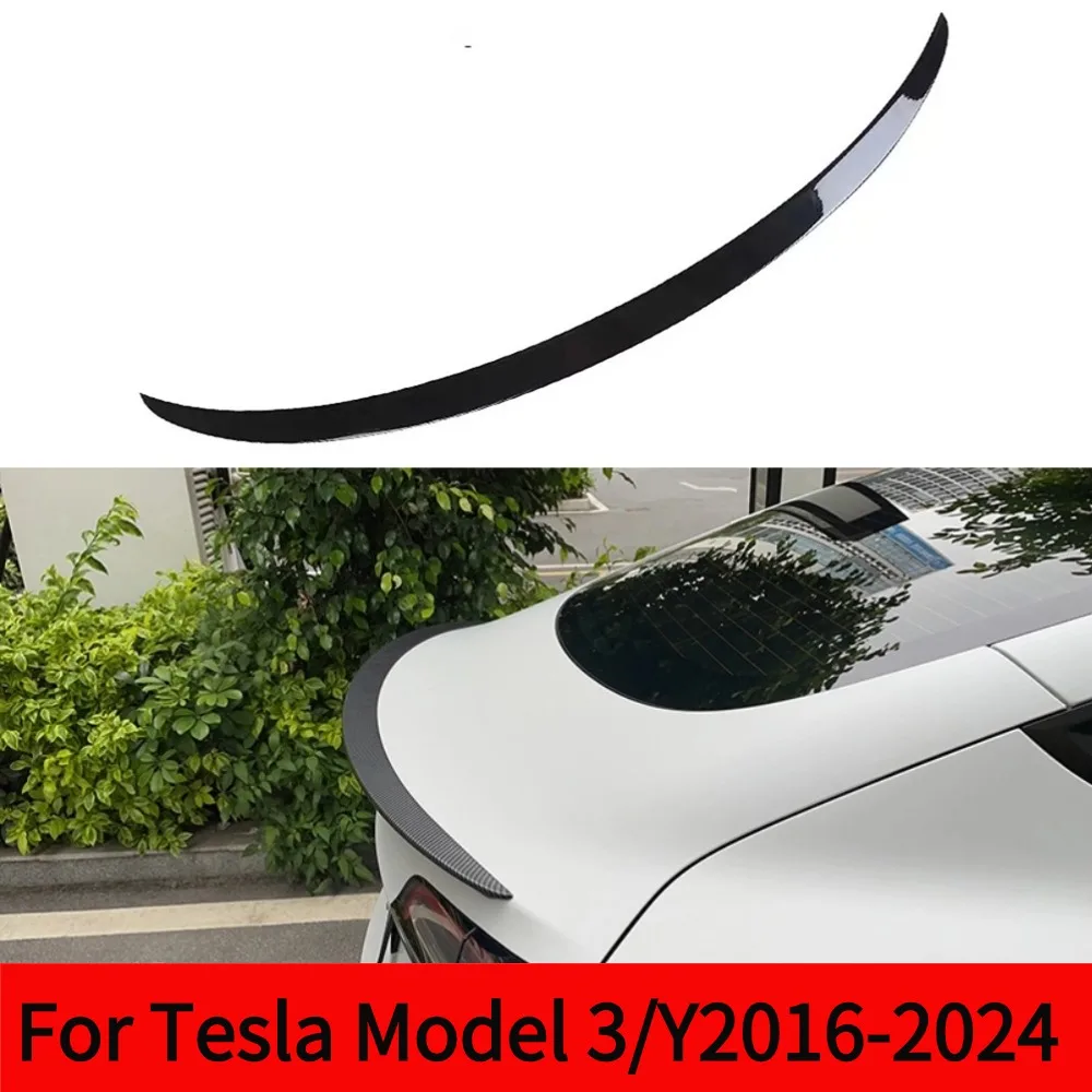 

Rear Trunk Spoiler For Tesla Model 3 Model Y 2016-2023 For Model 3 2024 Carbon Fiber ABS Wing Car Exterior Accessories