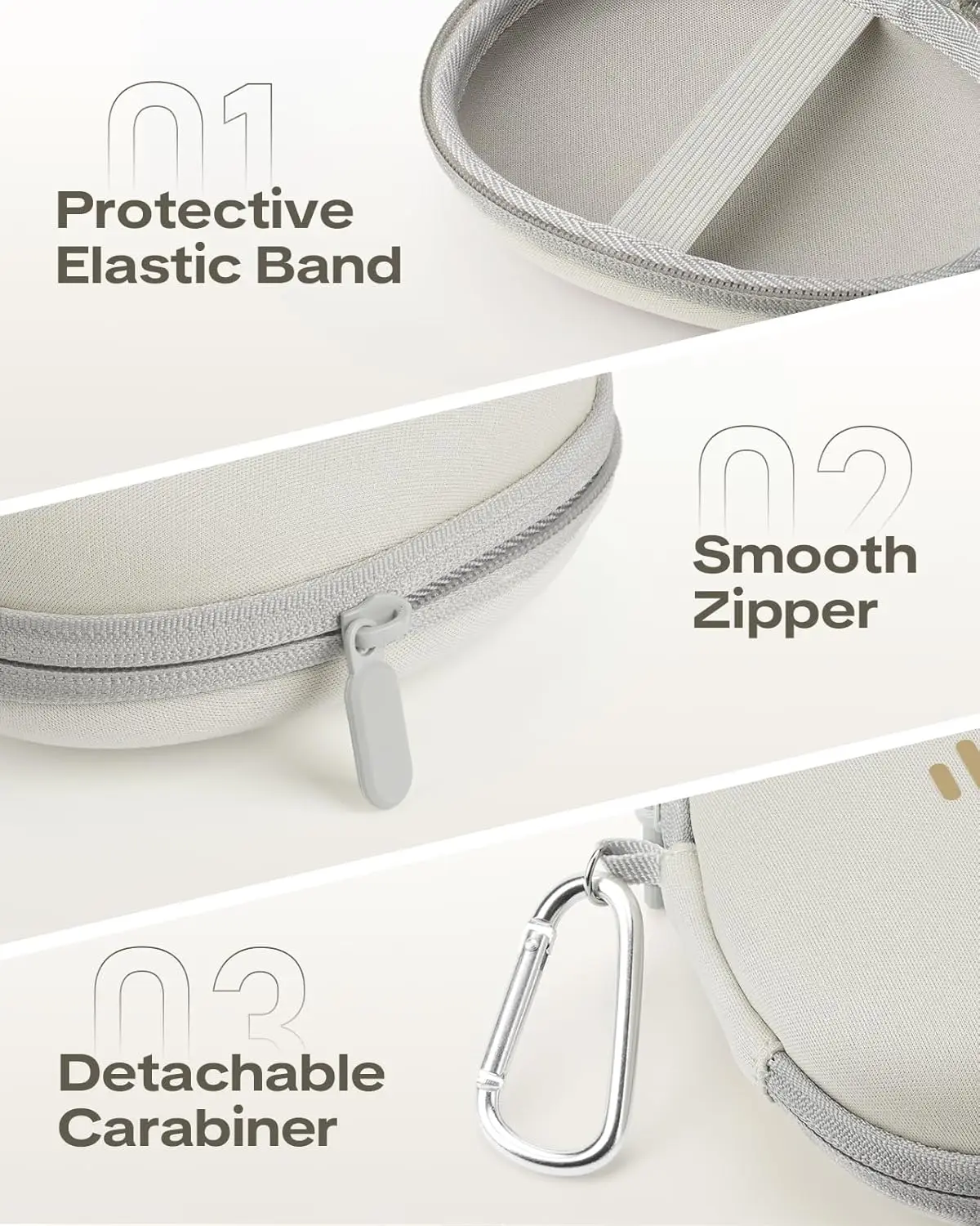 Headphone Case for Shokz OpenRun Pro 2/OpenRun/OpenSwim Pro/OpenMove Bone Conduction Earphones, Portable Travel Carrying Case view 3